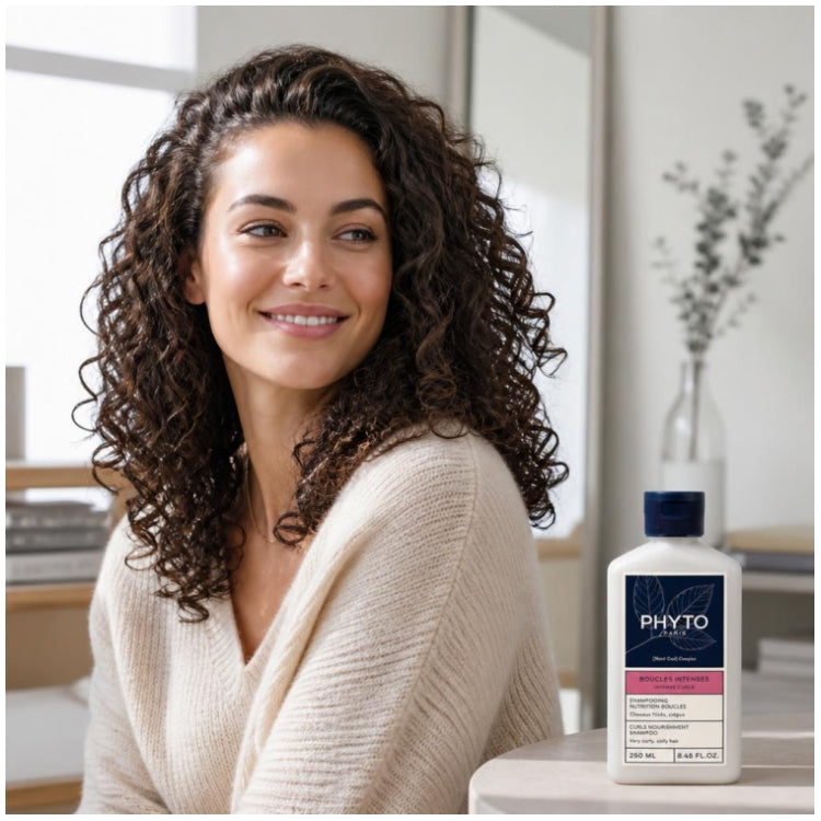 Phyto Paris Intense Curls Curls Nutrition Shampoo Curly and Frizzy Hair 250ml (8.45fl oz)