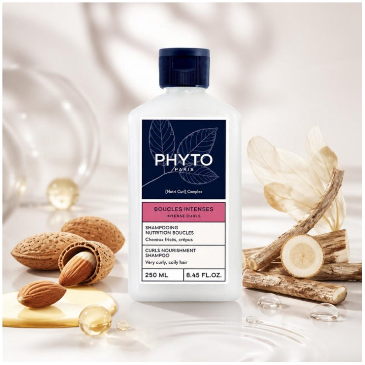 Phyto Paris Intense Curls Curls Nutrition Shampoo Curly and Frizzy Hair 250ml (8.45fl oz)