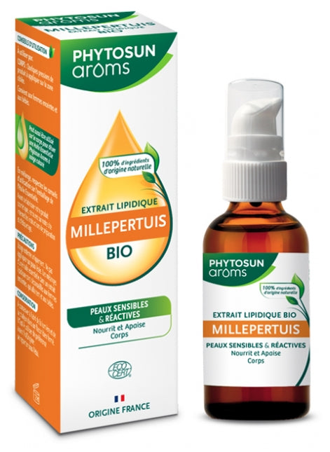 Phytosun Aroms Organic St John's Wort Vegetable Oil Reactive Sensitive Skin 50ml (1.69fl oz)