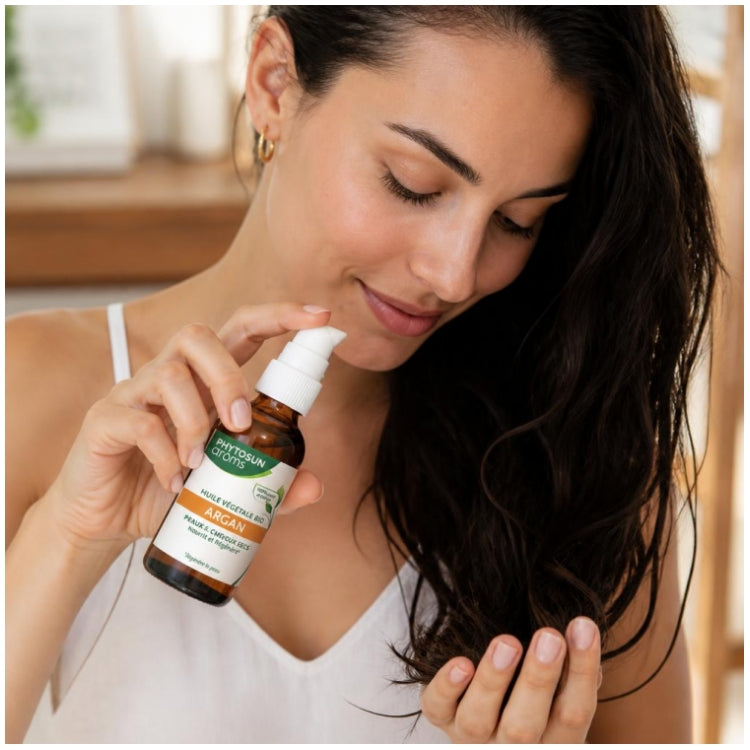 Phytosun Aroms Argane Huile végétale pour peau et cheveux secs bio 50ml