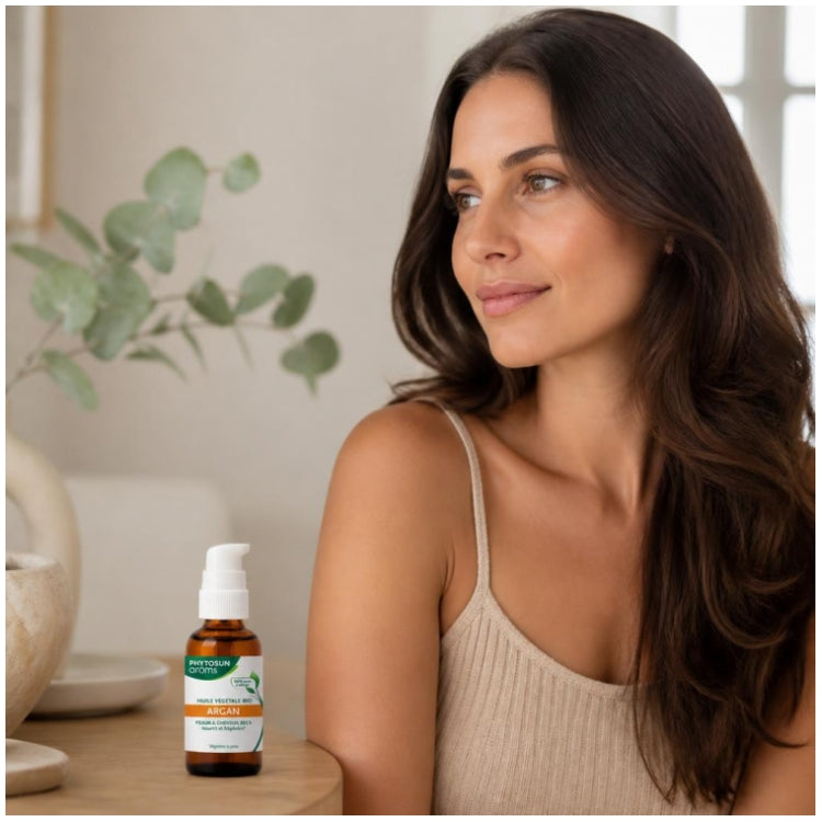 Phytosun Aroms Argane Huile végétale pour peau et cheveux secs bio 50ml