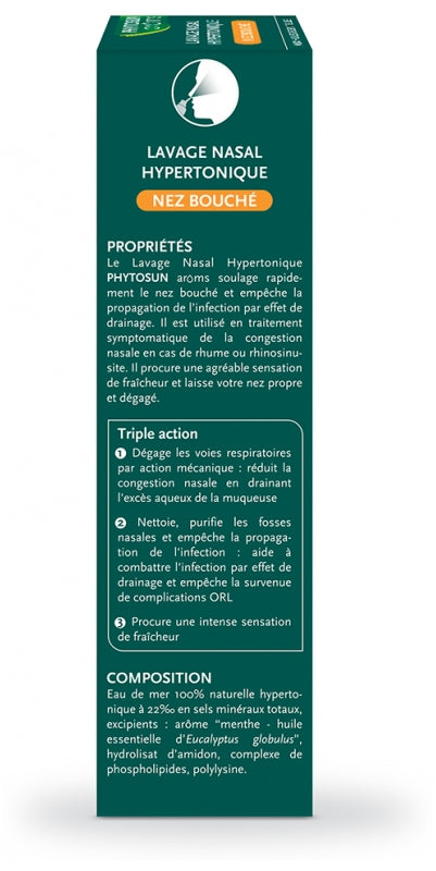 Phytosun Aroms Hypertonic nasal wash spray for nose and throat 100ml (3.38fl oz)