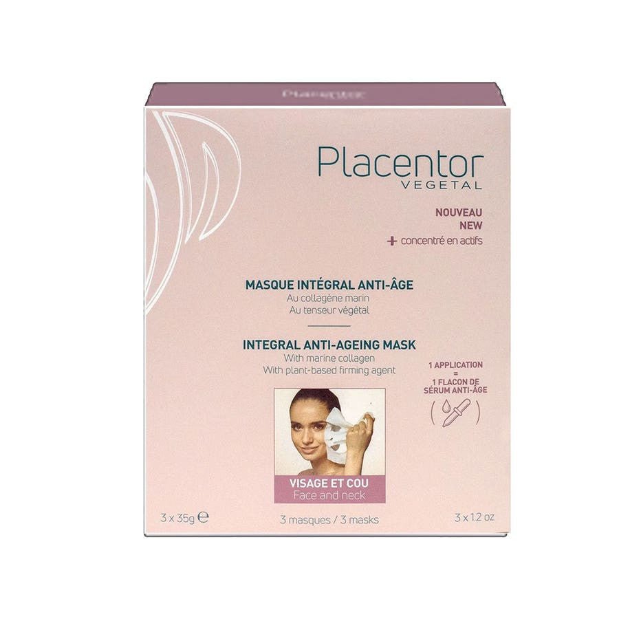 Placentor Vegetal Integral Anti - ageing Mask Face & Neck 3 Sachets 35g x3 (1.23 oz x3) - FrenchBeautyHub