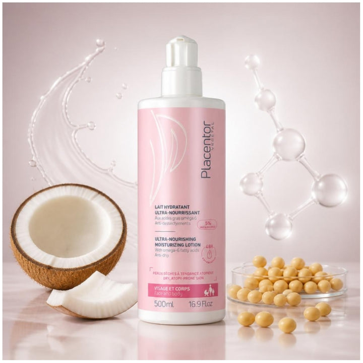 Placentor Végétal Leche corporal hidratante ultra-nutritiva 500ml
