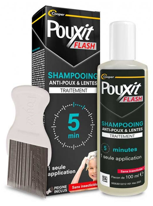 Pouxit Flash Tratamiento antipiojos y liendres 2x100ml