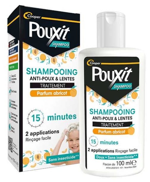 Pouxit Tratamento Shampoo Antipiolhos e Antilêndeas Fragrância de Damasco 100ml