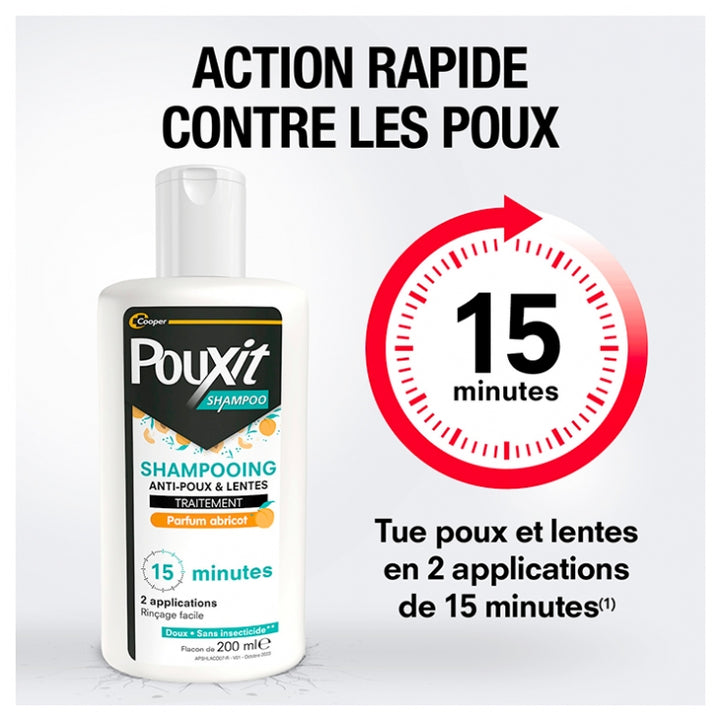 Pouxit Anti-Lice & Nit Treatment Shampoo apricot-scented 200 ml (6.76fl oz)