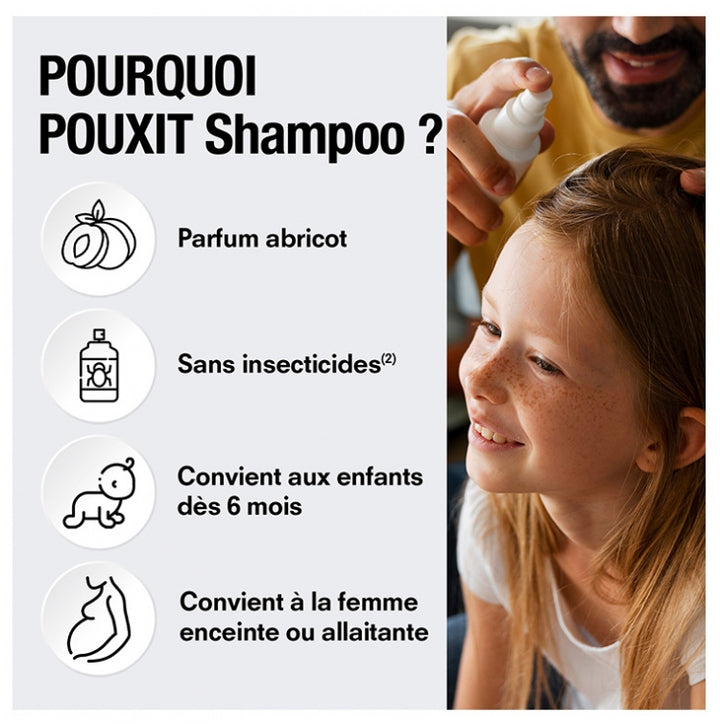 Pouxit Anti-Lice & Nit Treatment Shampoo apricot-scented 200 ml (6.76fl oz)
