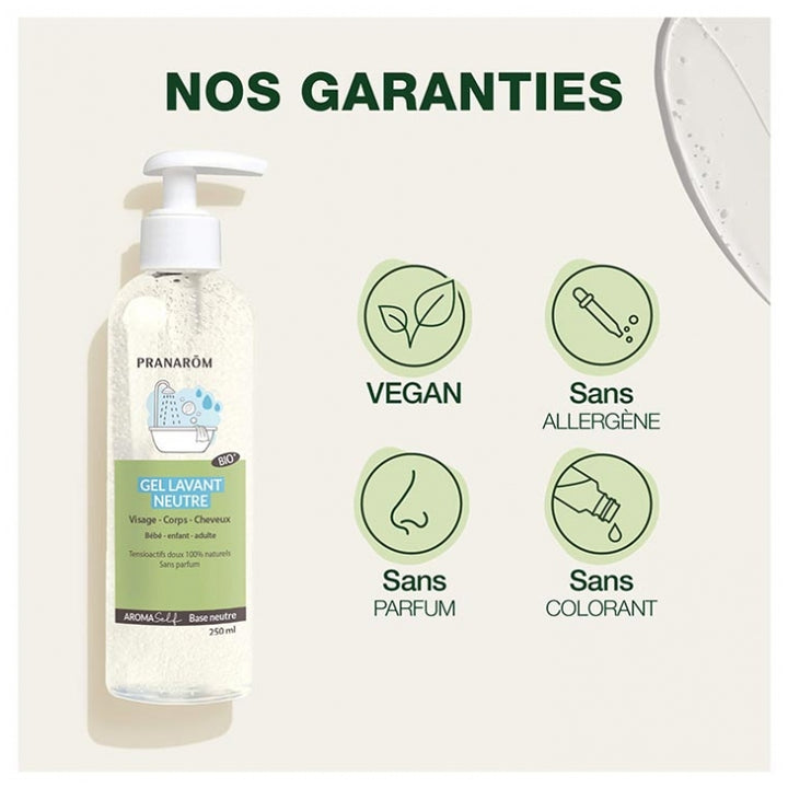 Pranarôm Aromaself Neutral organic cleansing gel Face, Body and Hair 250ml (8.45fl oz)