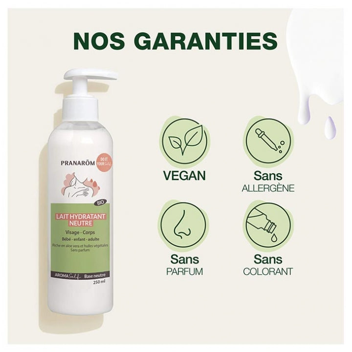 Pranarôm Aromaself Organic Neutral Moisturising Milk Face, Body, Hands 250ml (8.45fl oz)