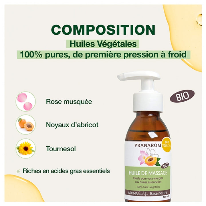 Pranarôm Aromaself Natural Base Massage Oil 100 ml (3.38fl oz)