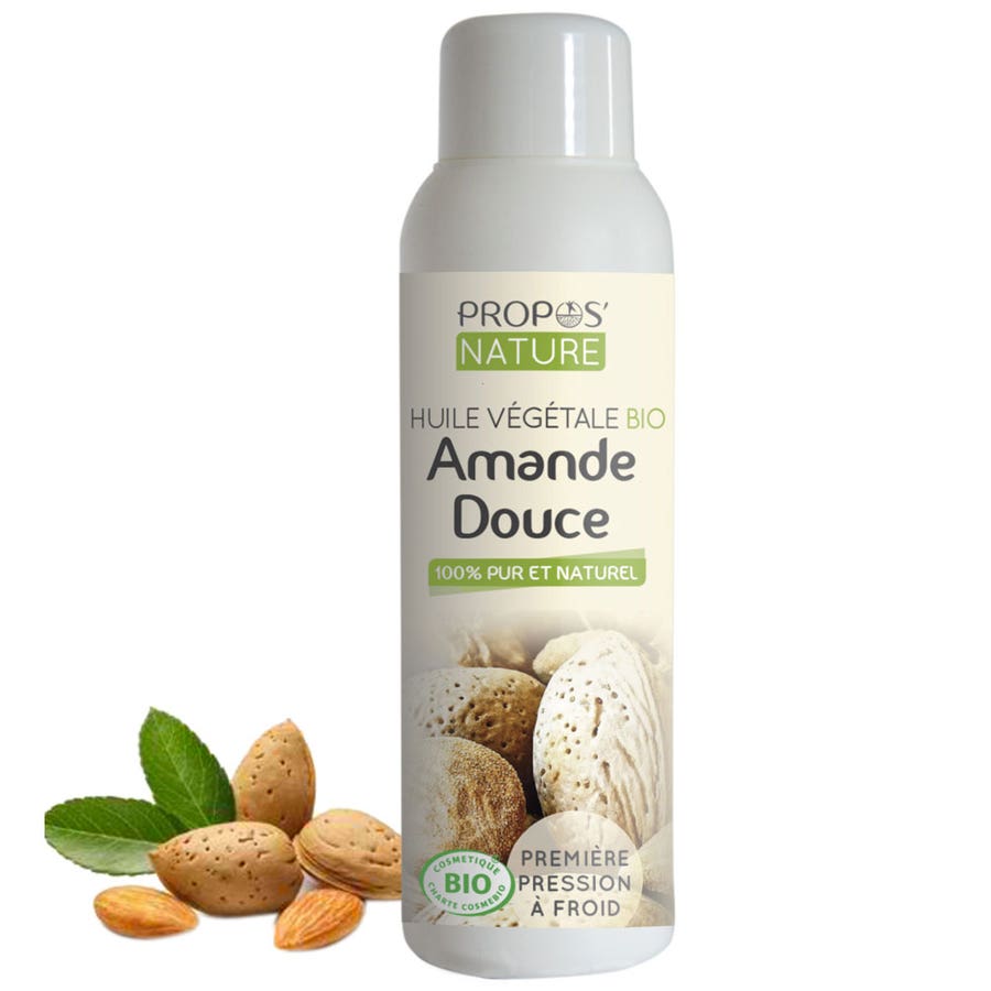 Propos'Nature Organic Vegetable Sweet Almond Oil 100ml (3.38fl oz) - FrenchBeautyHub