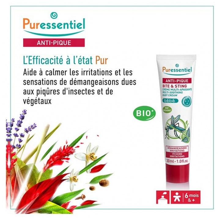 Puressentiel Repellents Crema lenitiva multiuso anti-puntura per bambini 40ml