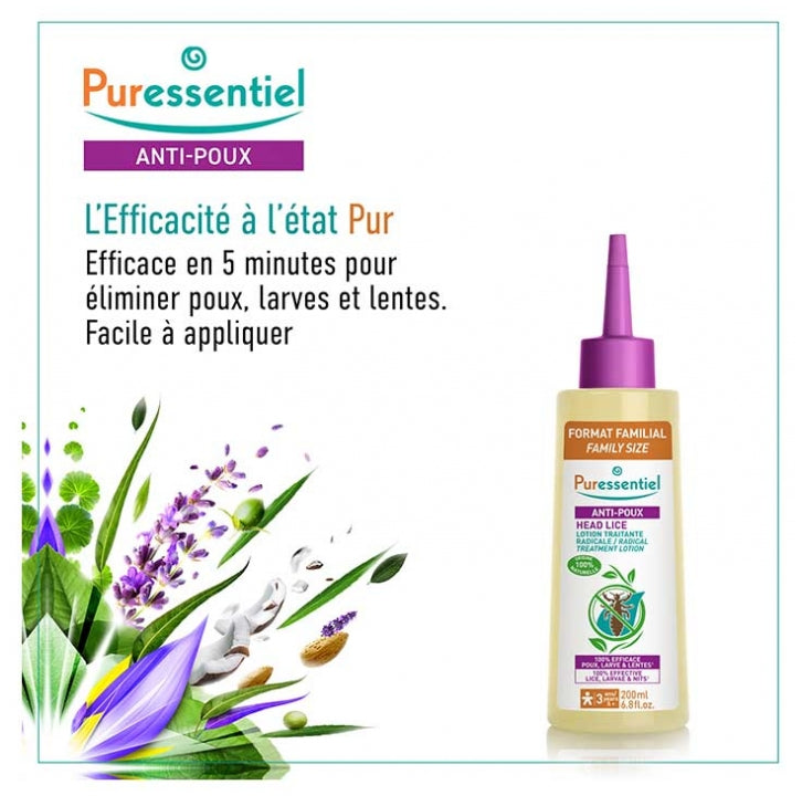 Puressentiel Anti-Lice Loción antipiojos + peine 200ml