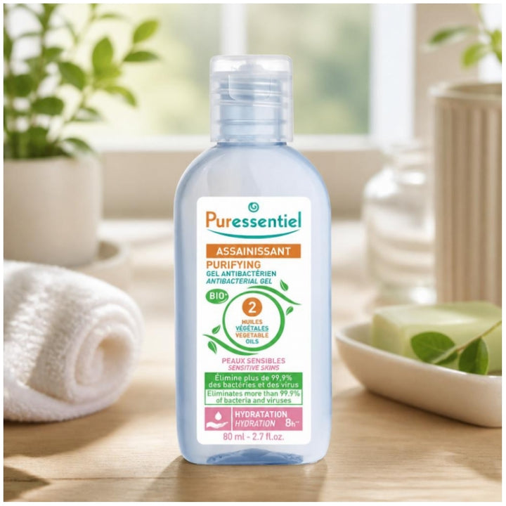Puressentiel Sanitizing Anti-bacterial Gel "Sensitive Skin 80ml (2.71fl oz)
