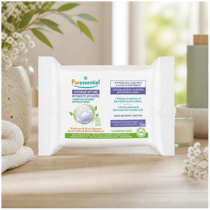 Puressentiel Intimate Hygiene Bioes Daily use Intima Wipes Sensitive Skin x25