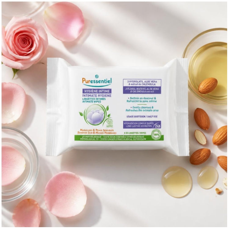 Puressentiel Intimate Hygiene Bioes Daily use Intima Wipes Sensitive Skin x25