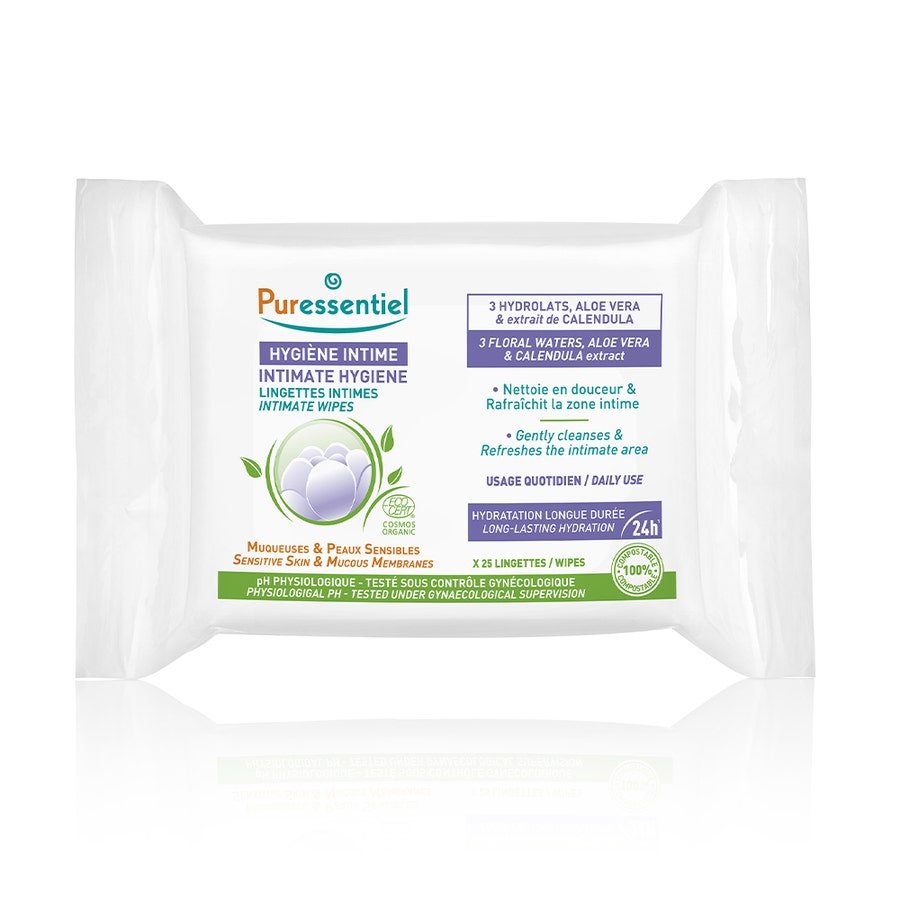 Puressentiel Intimate Hygiene Bioes Daily use Intima Wipes Sensitive Skin x25 - FrenchBeautyHub
