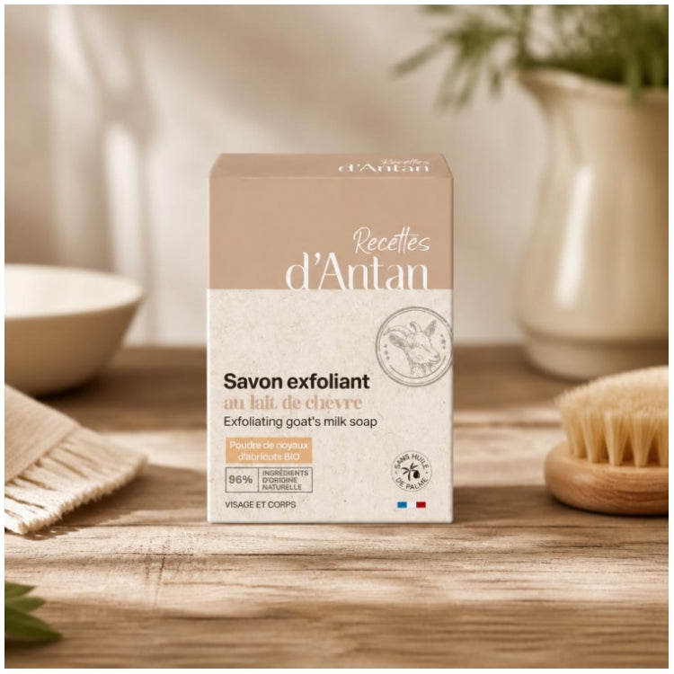 Recettes d'Antan Exfoliating soap bar with goat’s milk 100 g (3.53oz)
