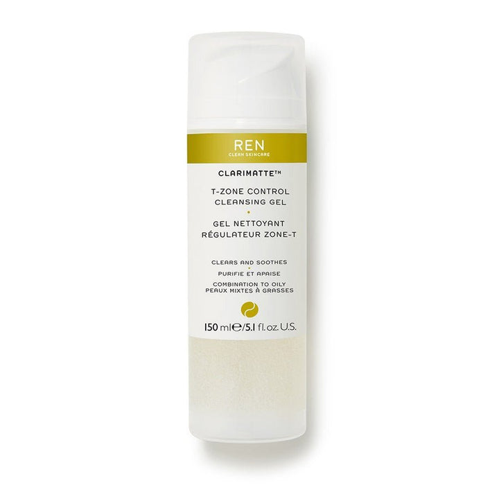REN Clean Skincare Clarimatte(TM) T - Zone Regulating Cleansing Gel 150ml (5.07fl oz) - FrenchBeautyHub