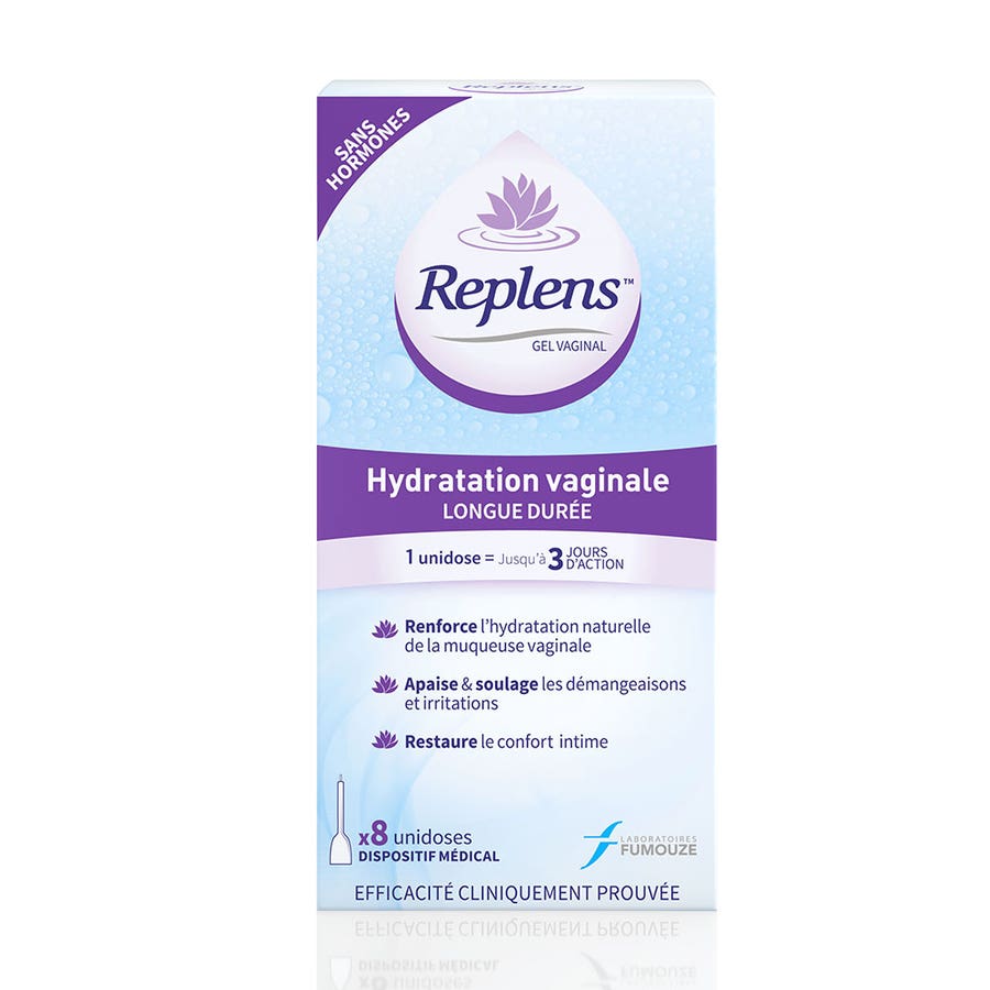 Replens Vaginal Moisturizer 8 Unidose Applicators 8 Applicateurs Unidoses - FrenchBeautyHub