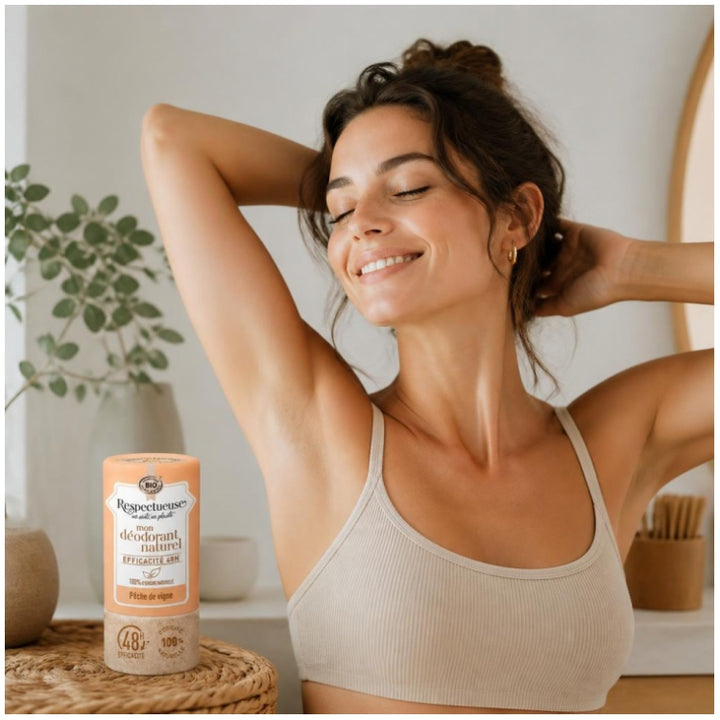 Respectueuse Natural 48-Stunden-Deostick mit Weinbergpfirsich-Duft 50 g