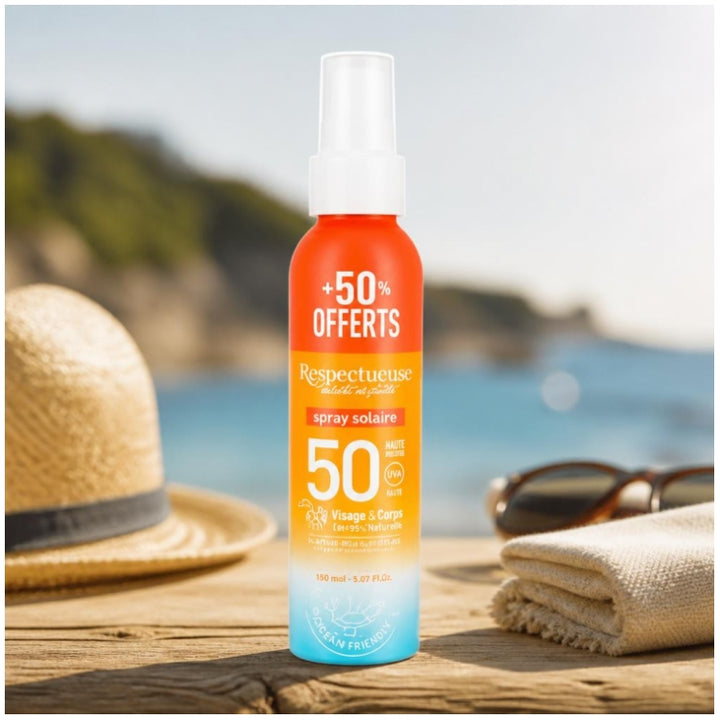 Respectueuse Sun بخاخ للحماية من الشمس SPF50 150ml