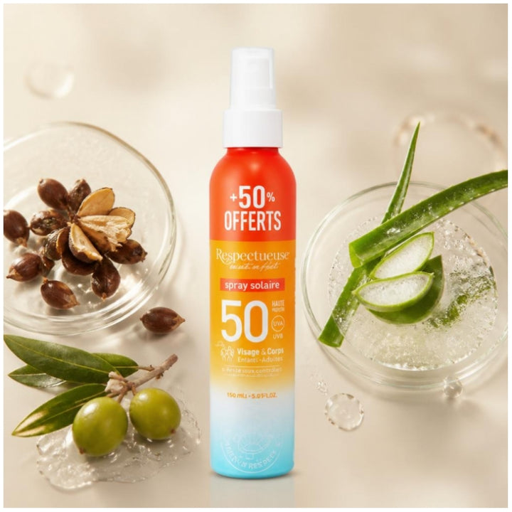 Respectueuse Sun بخاخ للحماية من الشمس SPF50 150ml