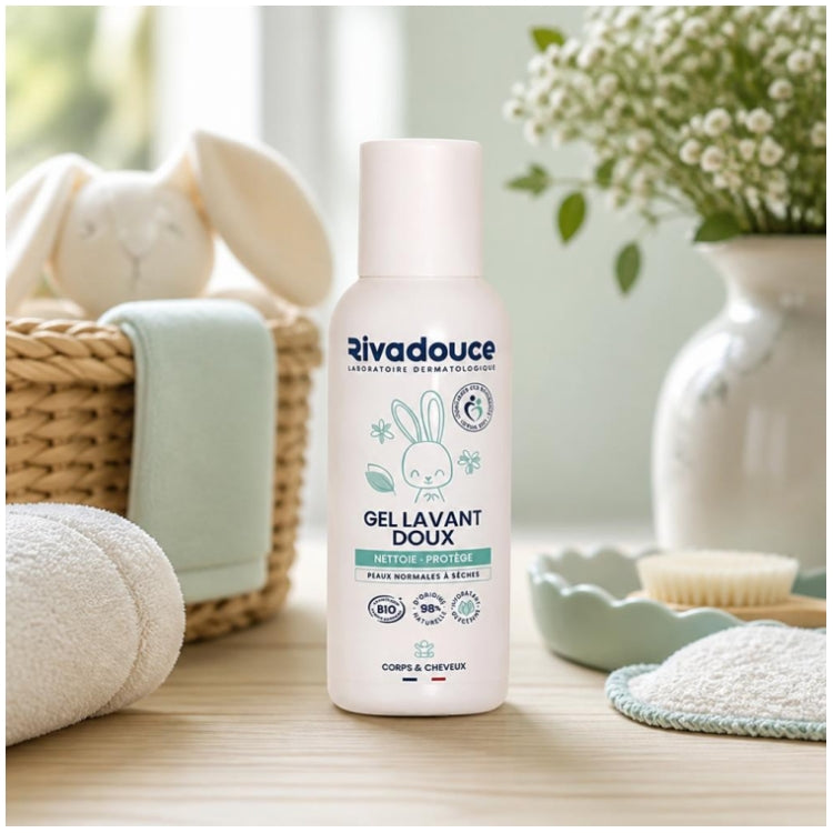 Rivadouce Baby Organic Gentle Cleansing Gel Body & Hair 75ml (2.54fl oz)