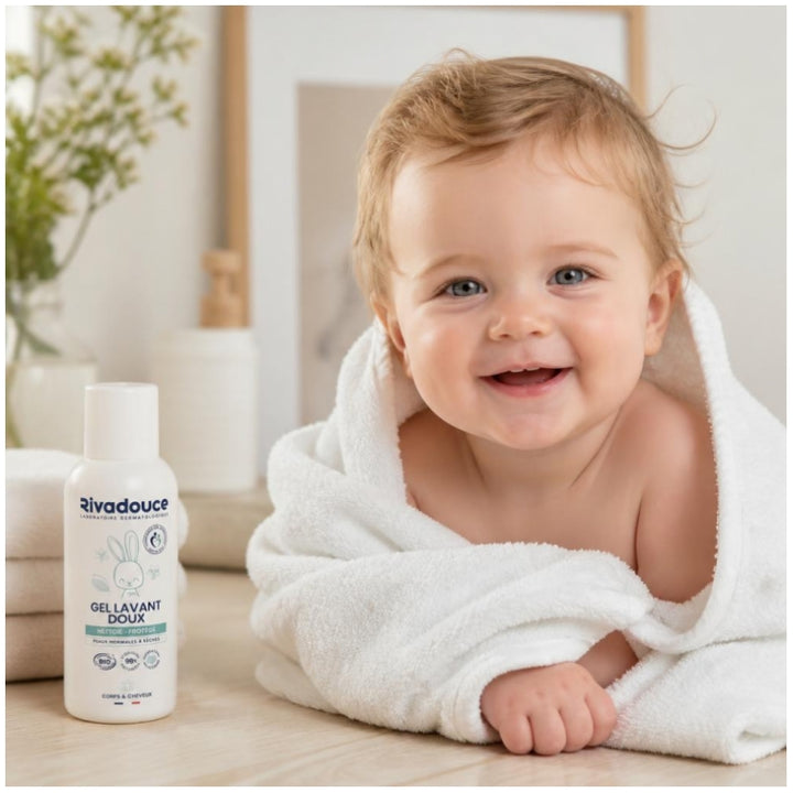 Rivadouce Baby Organic Gentle Cleansing Gel Body & Hair 75ml (2.54fl oz)