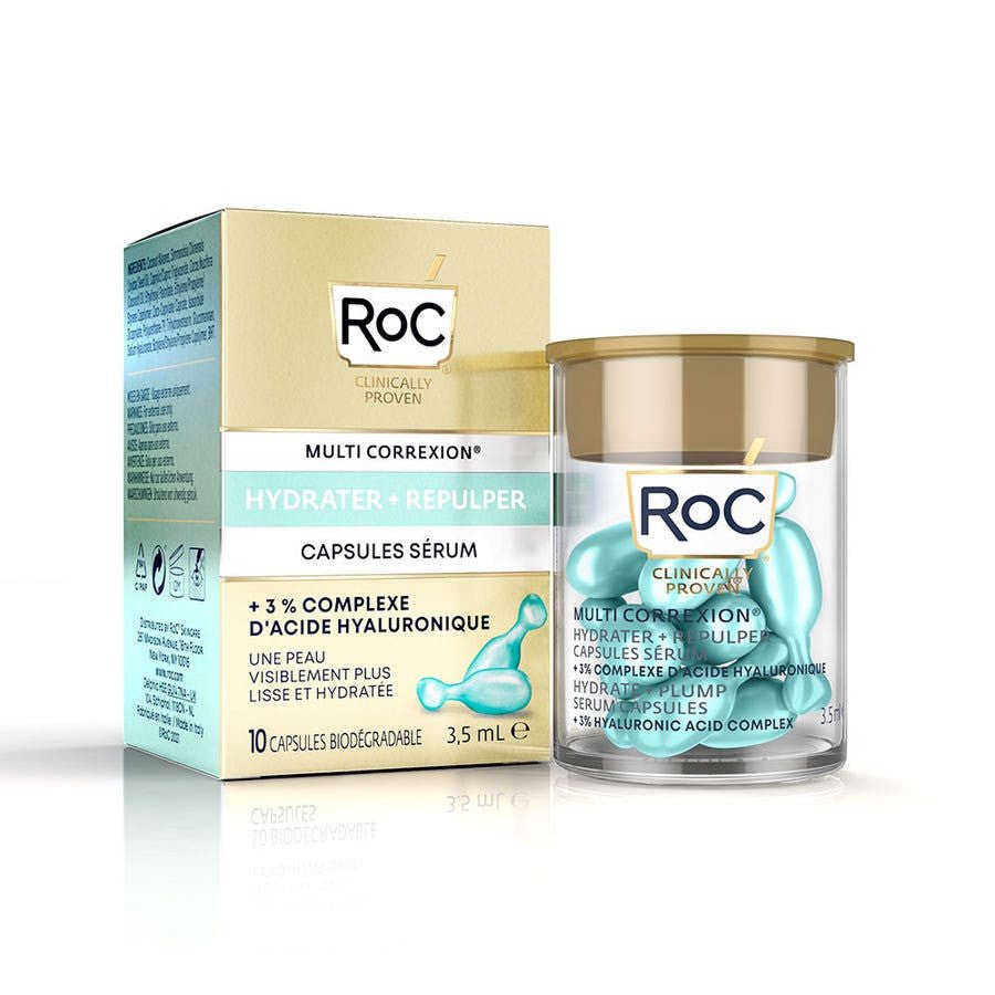 RoC Hydrate+ Plump Serum 10 Capsules - FrenchBeautyHub