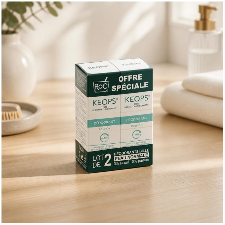 Roc Keops Roll-on deodorant for normal skin 2 x 30ml (1.01fl oz)