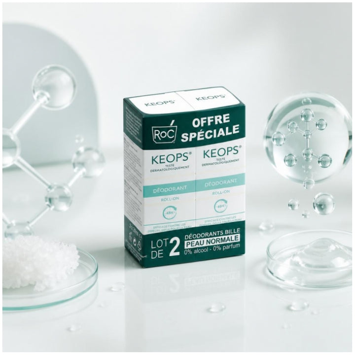 Roc Keops Roll-on deodorant for normal skin 2 x 30ml (1.01fl oz)