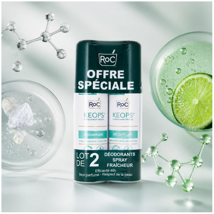 Roc Freshness مزيل عرق جاف 2x100ml