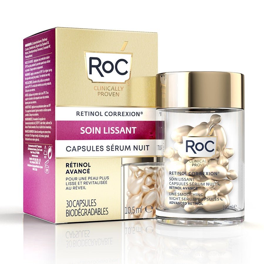 Roc Retinol Correxion Smoothing Care Night Serum Capsules x30 - FrenchBeautyHub