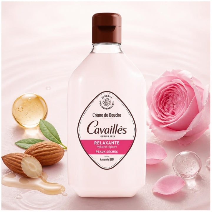 Cavaillès Surgras Actif Creme De Douche Relaxante Amande Bio 250ml (8.45fl oz)