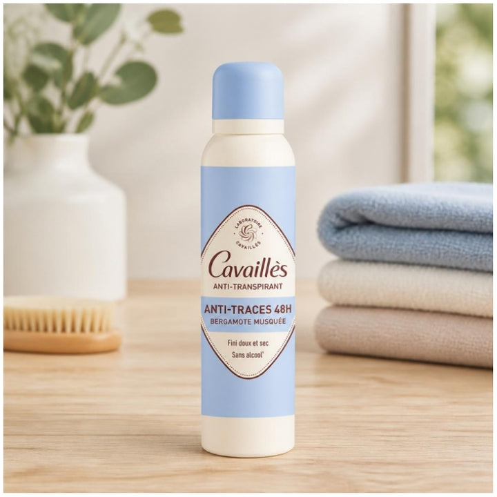 Cavaillès Absorb + Antitranspirant-Deospray gegen Rückstände 48H 150ml