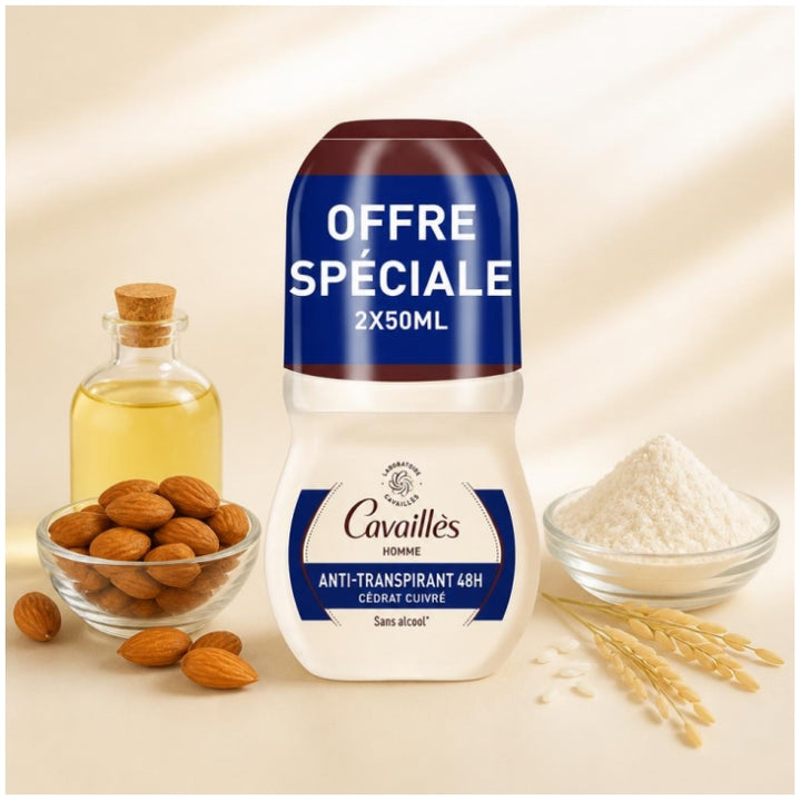 Rogé Cavaillès Absorb + L'Homme Deodoranti Anti-traspiranti 48H 2x50ml