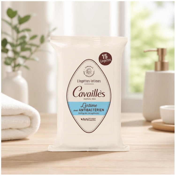 Cavaillès Intimate Dryness Intimate Wipes 15 Wipes Antibacterial Agent X15