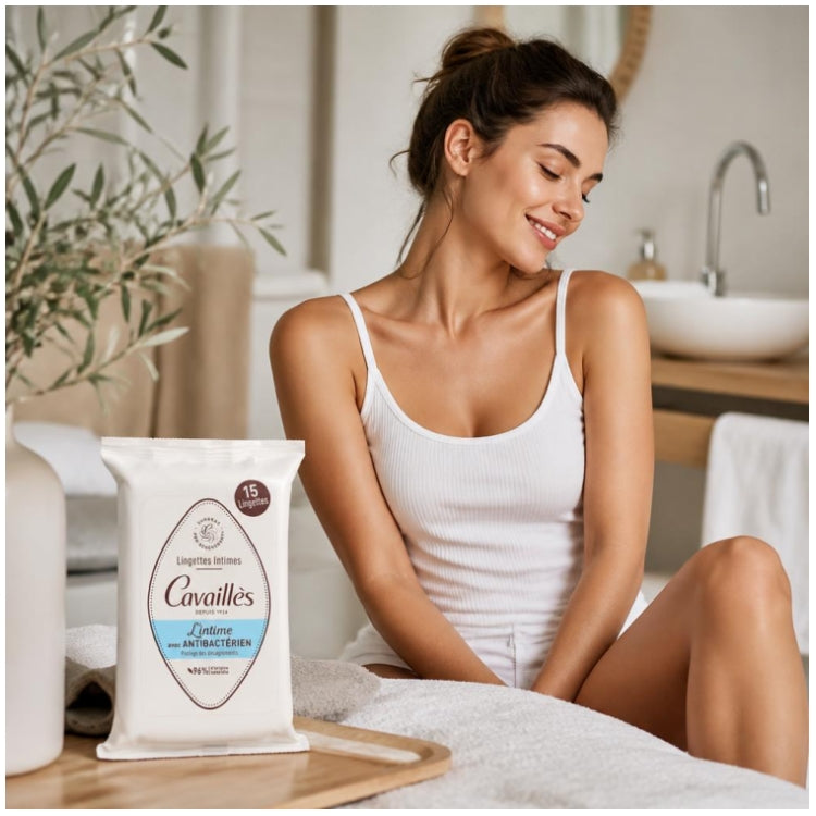 Cavaillès Intimate Dryness Intimate Wipes 15 Wipes Antibacterial Agent X15