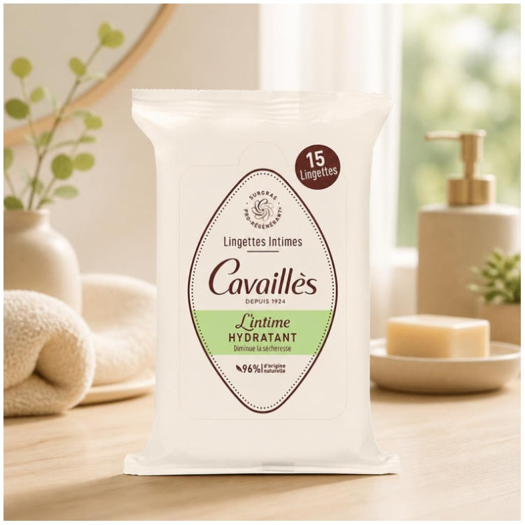 Cavaillès Intimate Dryness Hydrating Wipes Olivier Nourrissant x15