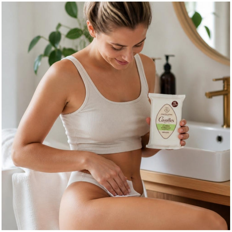 Cavaillès Intimate Dryness Hydrating Wipes Olivier Nourrissant x15
