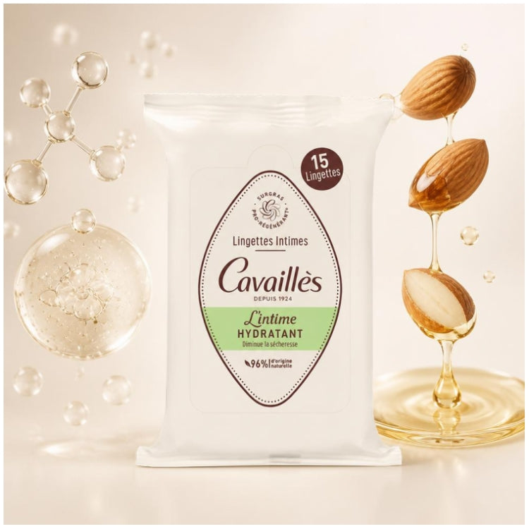 Cavaillès Intimate Dryness Hydrating Wipes Olivier Nourrissant x15