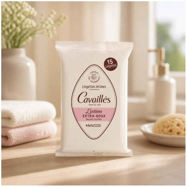 Cavaillès Intimate Dryness Extra Gentle Intimate Wipes x15