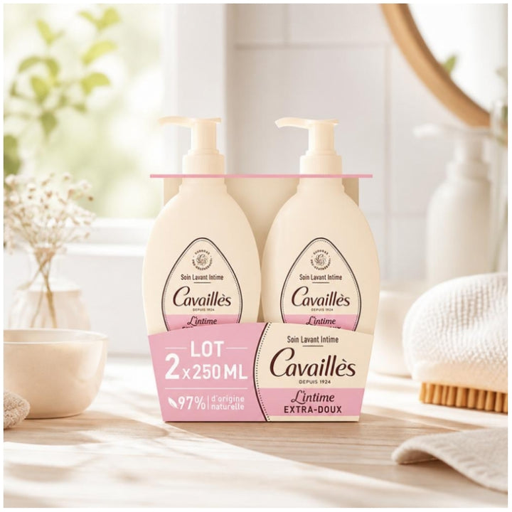 Cavaillès Intimate Dryness Extra zachte intieme reinigingsgel 250ml x2