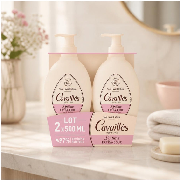 Cavaillès Intimate Soin intime naturel extra-doux anti-sécheresse 500ml x2