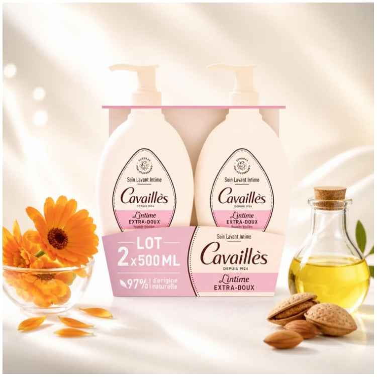 Cavaillès Intimate Soin intime naturel extra-doux anti-sécheresse 500ml x2