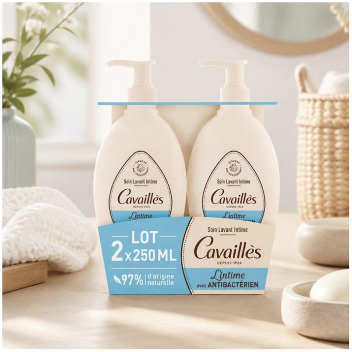 Cavaillès Intimate Dryness Special Anti-Bacterial Natural Toilet Care 250ml x2 (8.45fl oz x2)