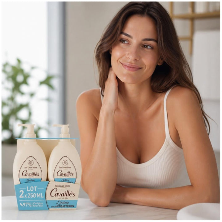 Cavaillès Intimate Dryness Special Anti-Bacterial Natural Toilet Care 250ml x2 (8.45fl oz x2)
