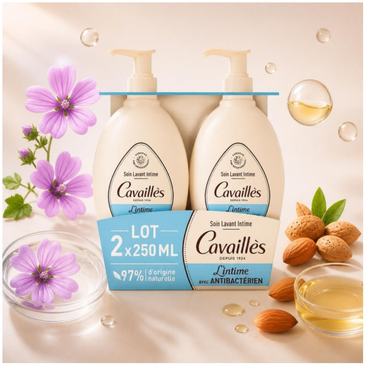 Cavaillès Intimate Dryness Special Anti-Bacterial Natural Toilet Care 250ml x2 (8.45fl oz x2)